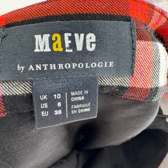 Maeve Embellished Plaid Skirt Size 6 Anthropologie - Picture 6 of 7